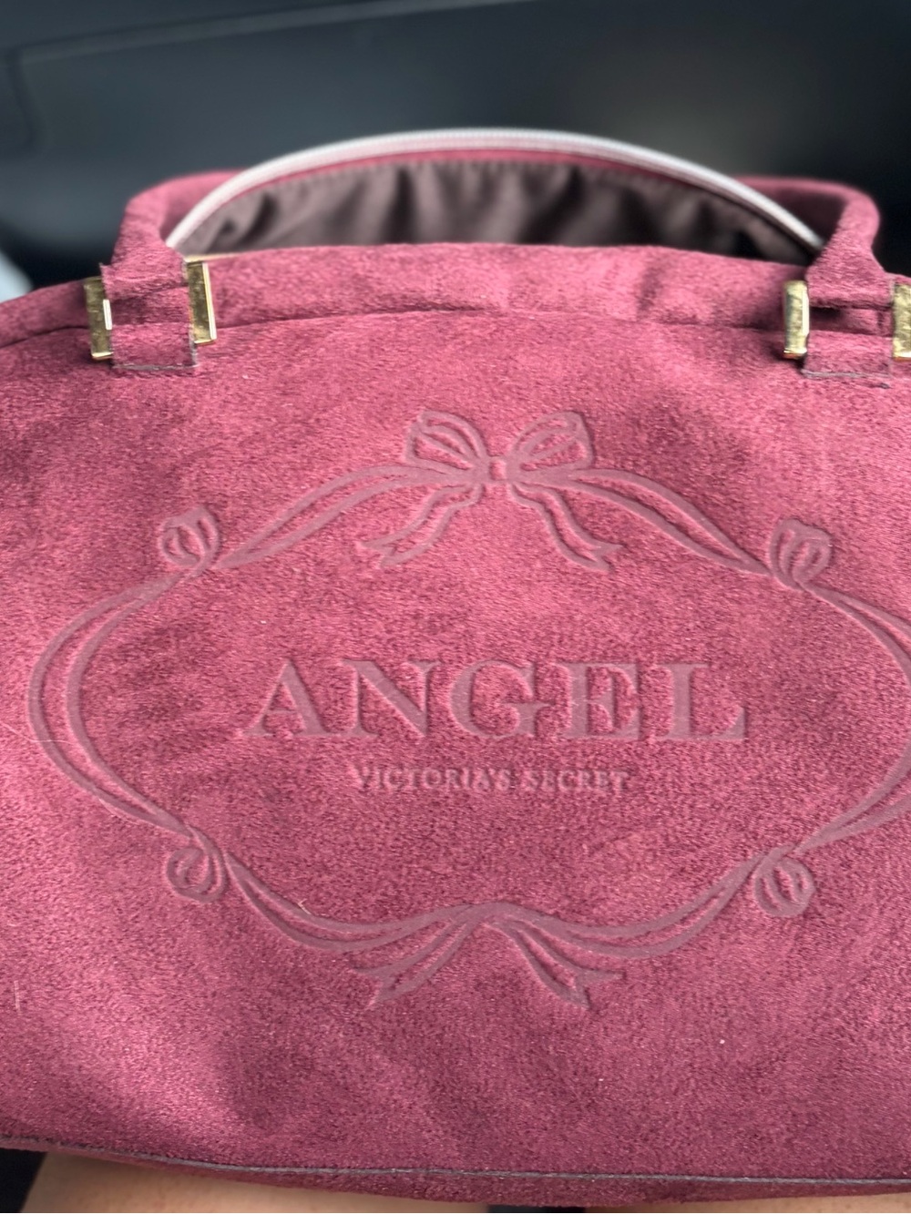 Victoria's Secret Suede Angel Tote in Rose